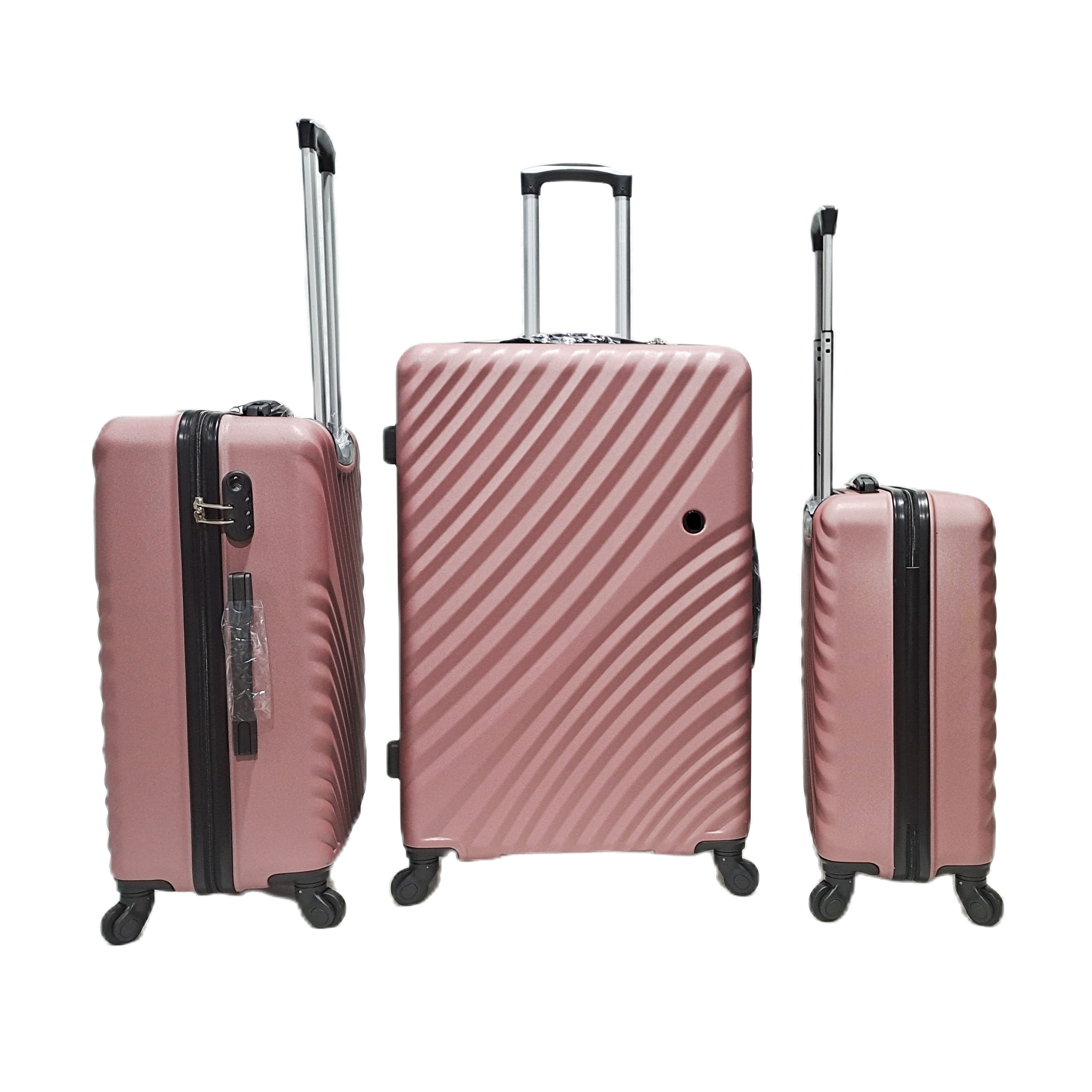 Conjunto de malas de bagagem de malas de ABS com design novo 4 rodas giratórias conjunto de malas
